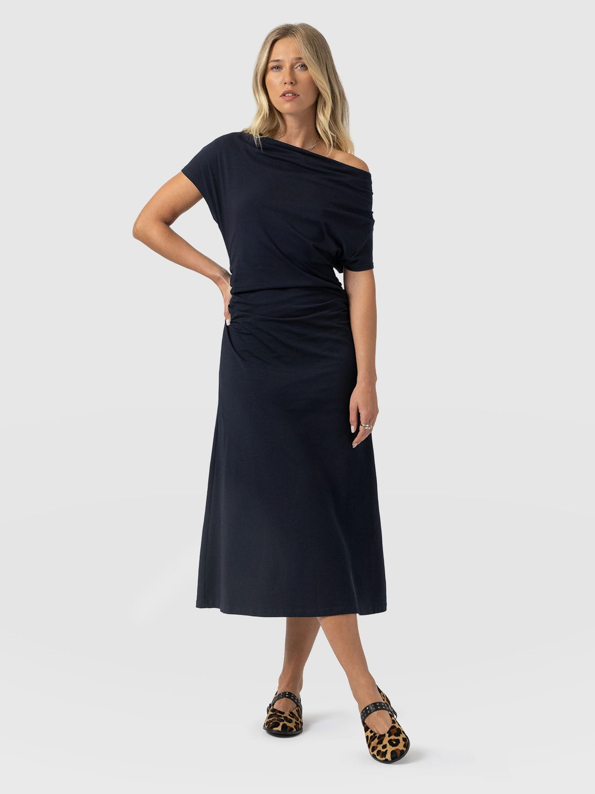 Laurie Cowl Neck Dress
