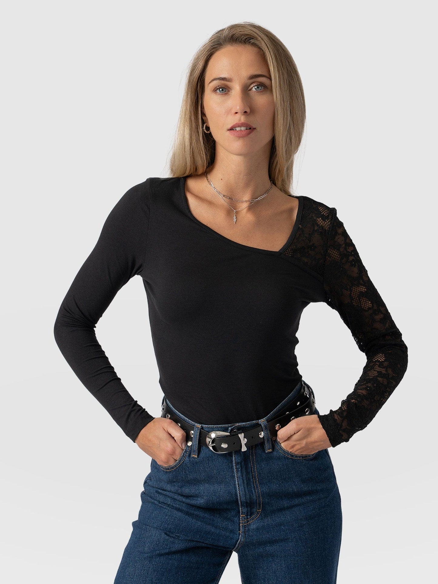 Aimee Cut Out Long Sleeve Tee