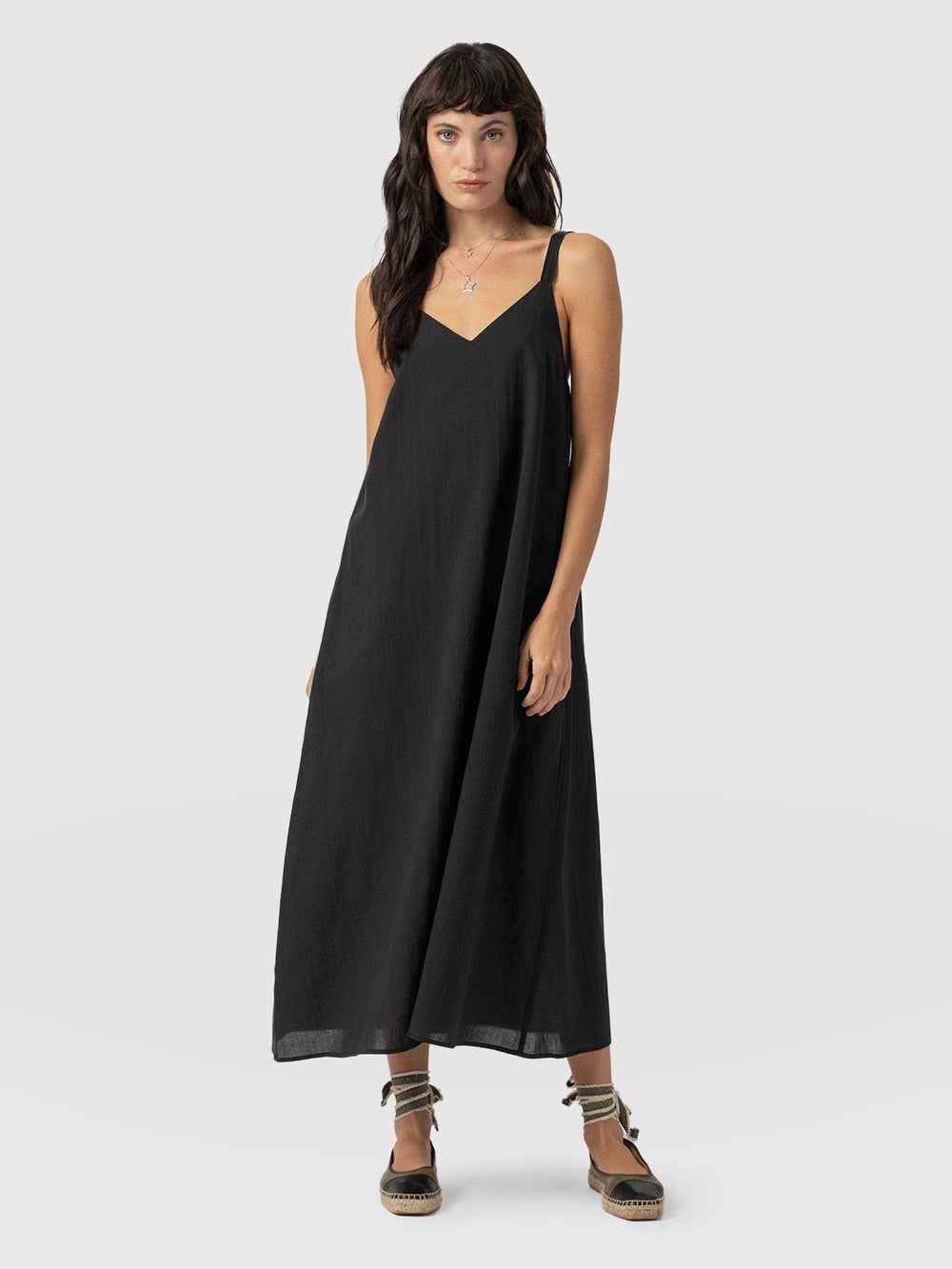 Candice A-Line Dress A beautiful V-neckline dress in lightweight voile
