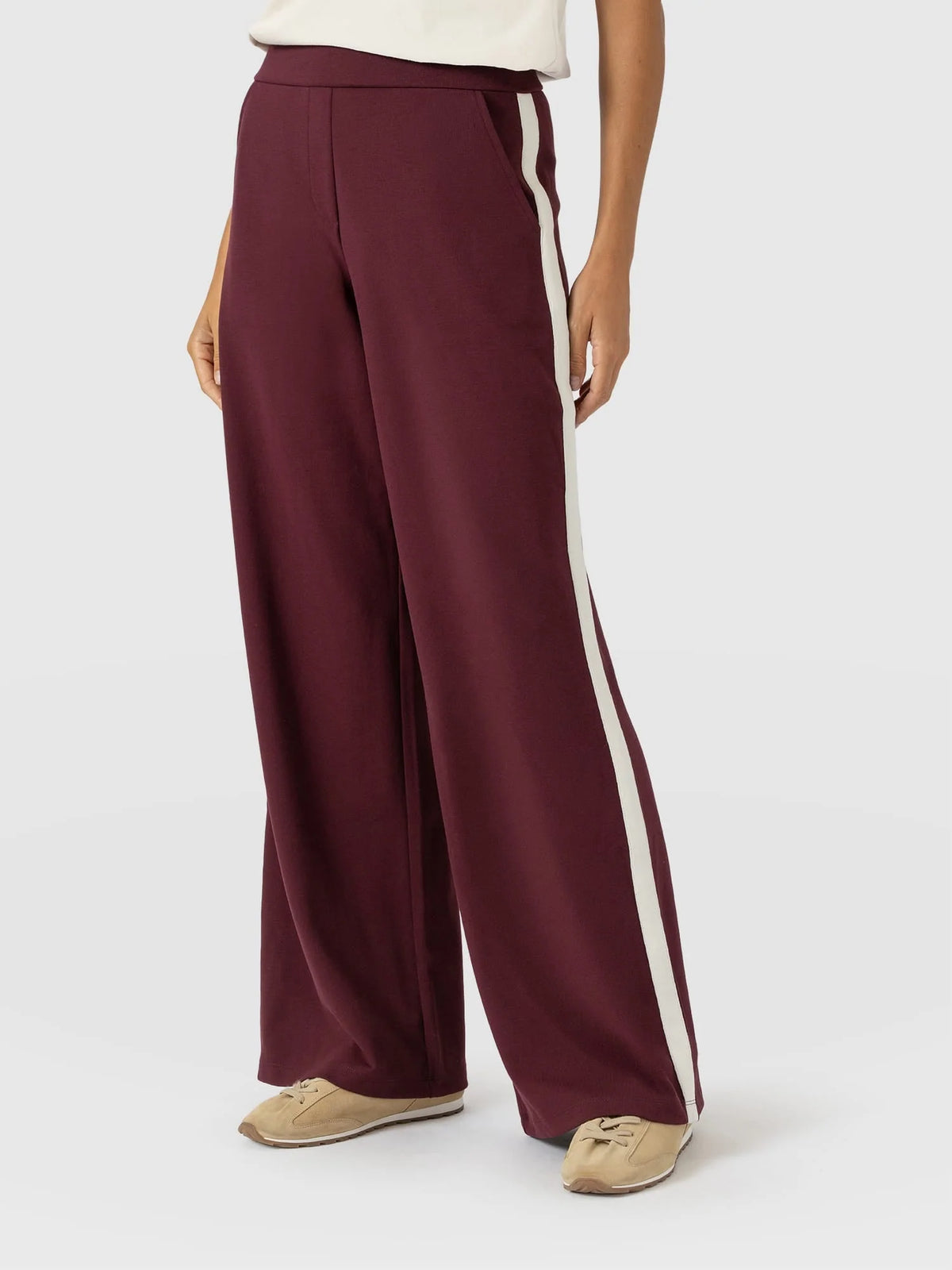 Hoxton Wide Leg Pant - Bordeaux