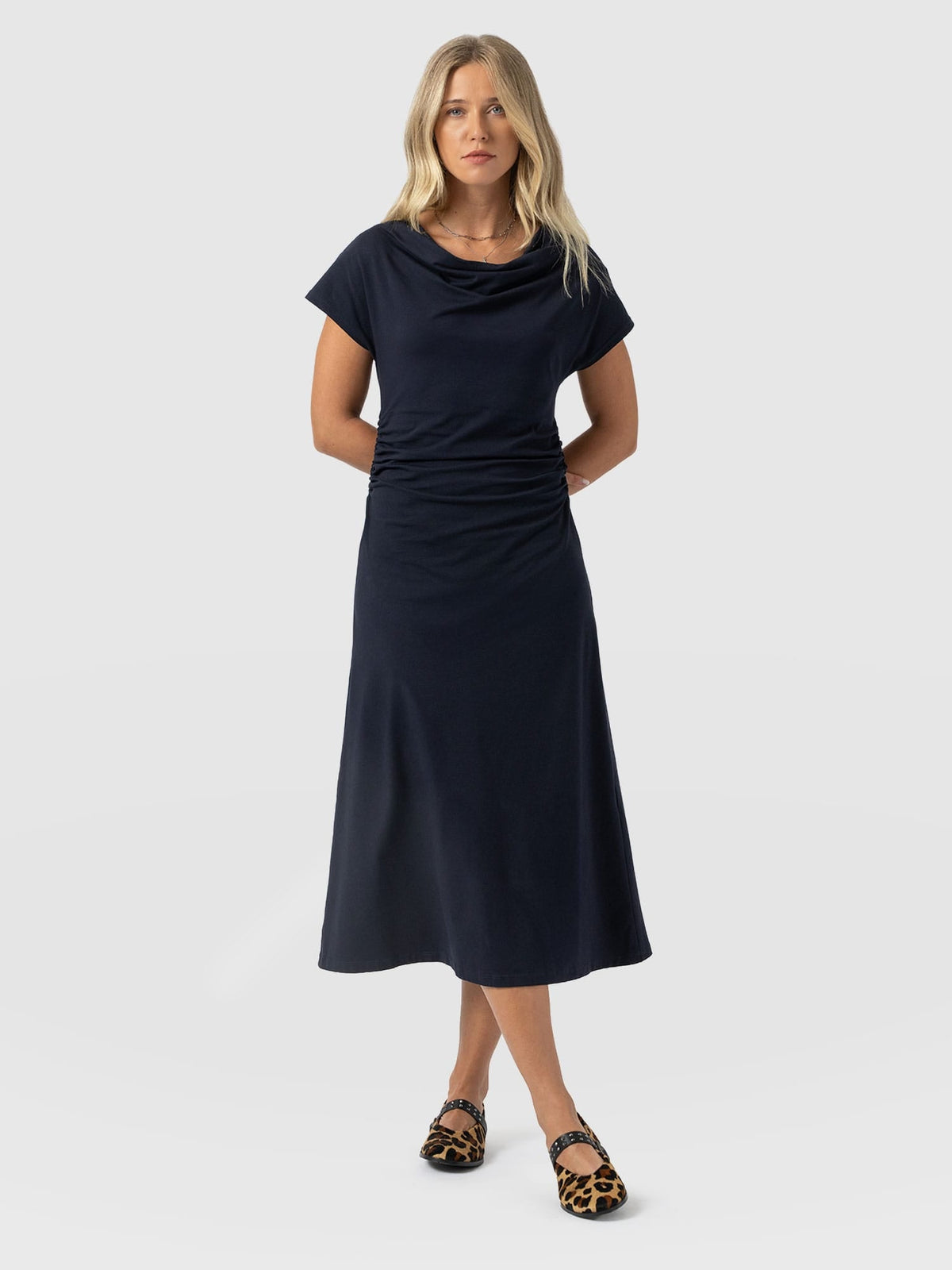 Laurie Cowl Neck Dress