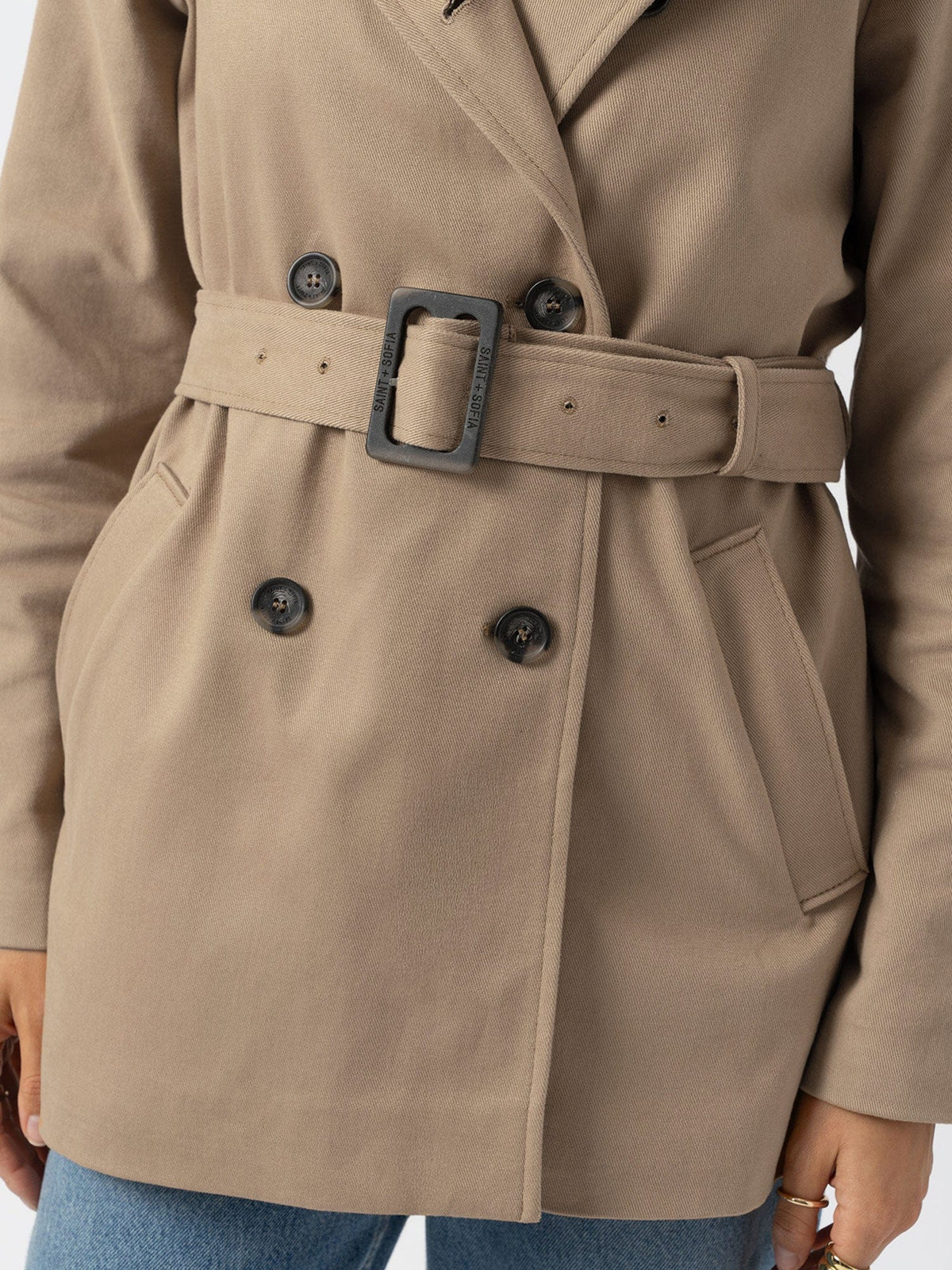 Marion Double Breasted Short Trench
