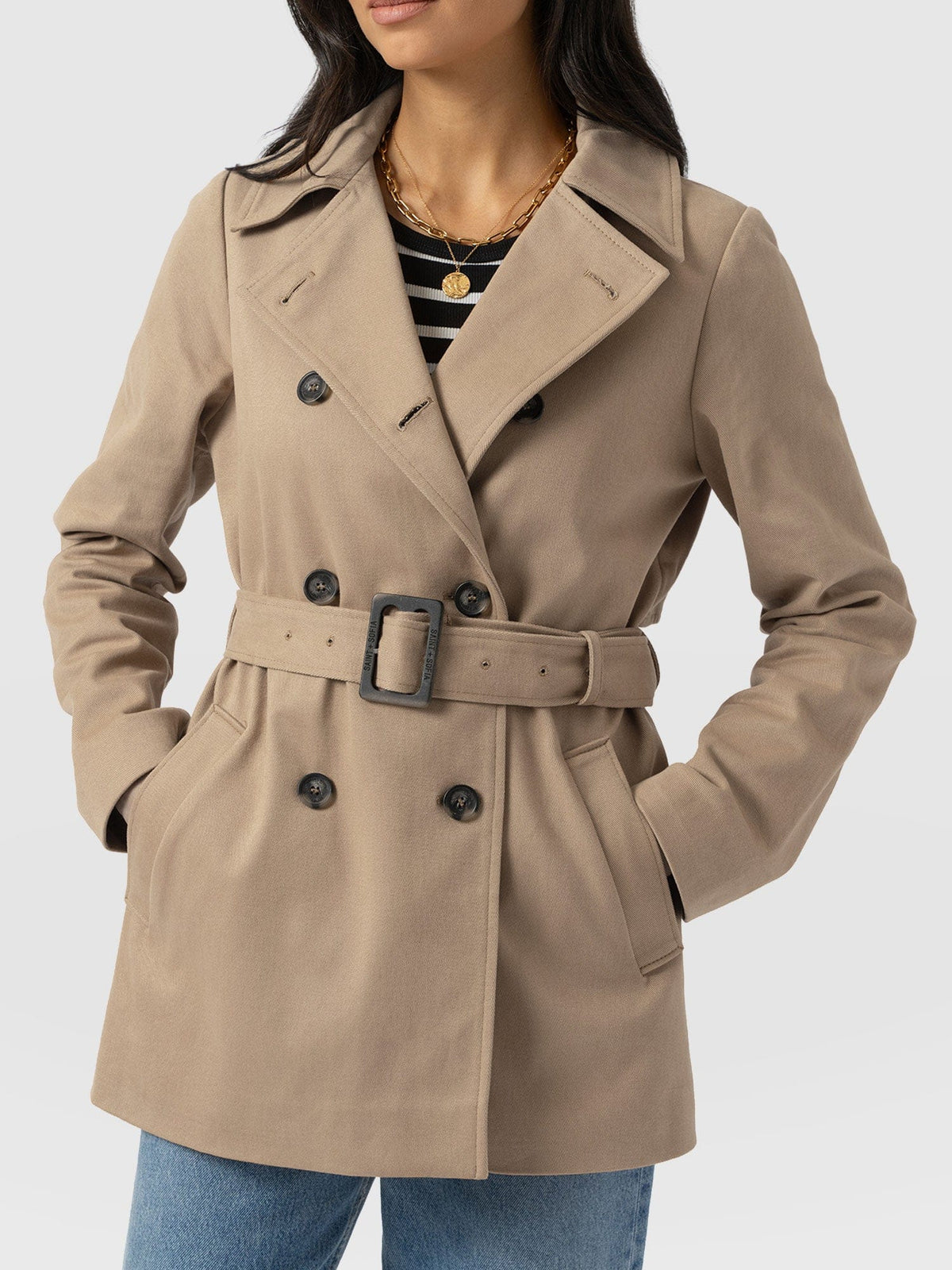 Marion Double Breasted Short Trench