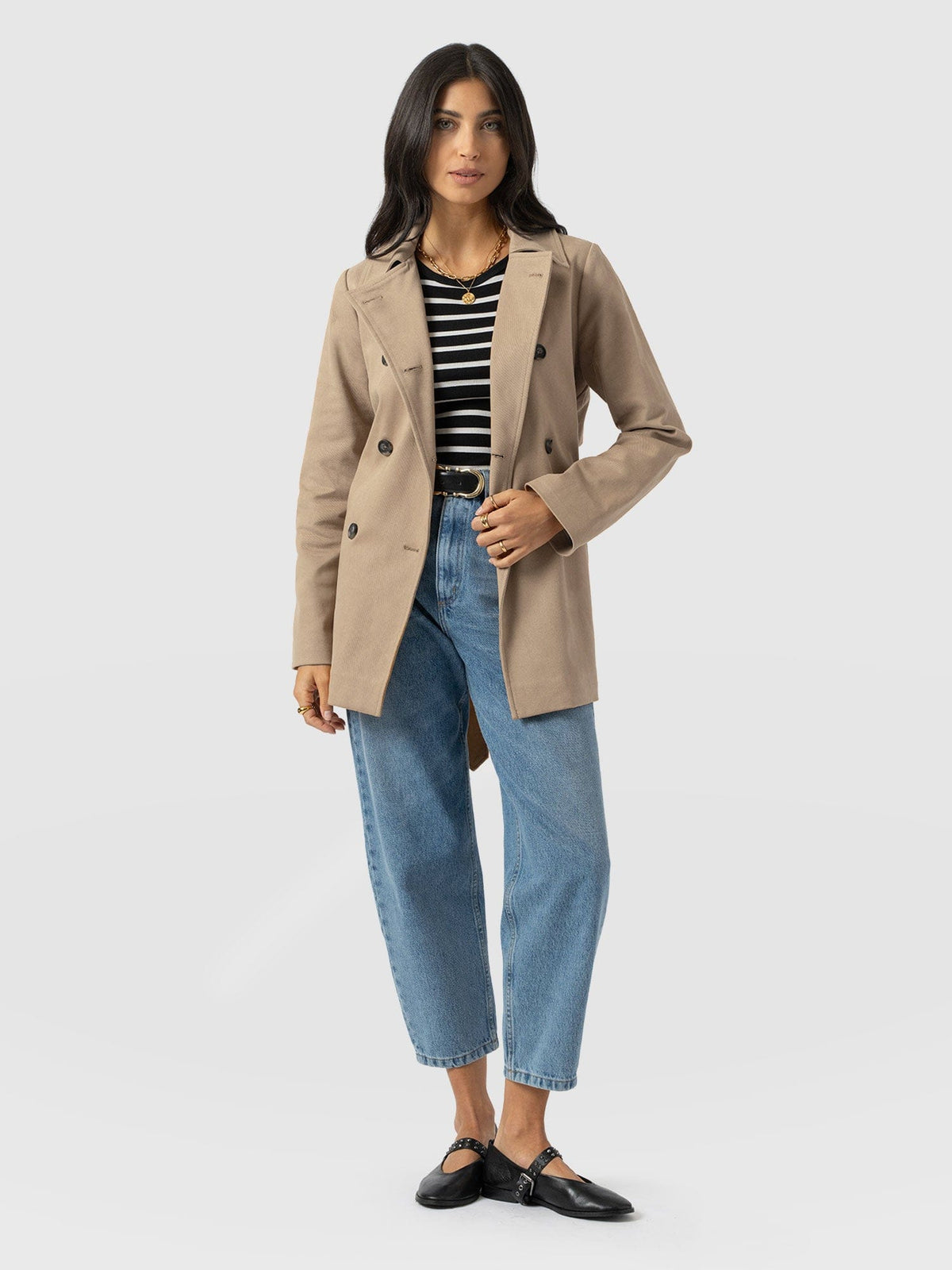 Marion Double Breasted Short Trench