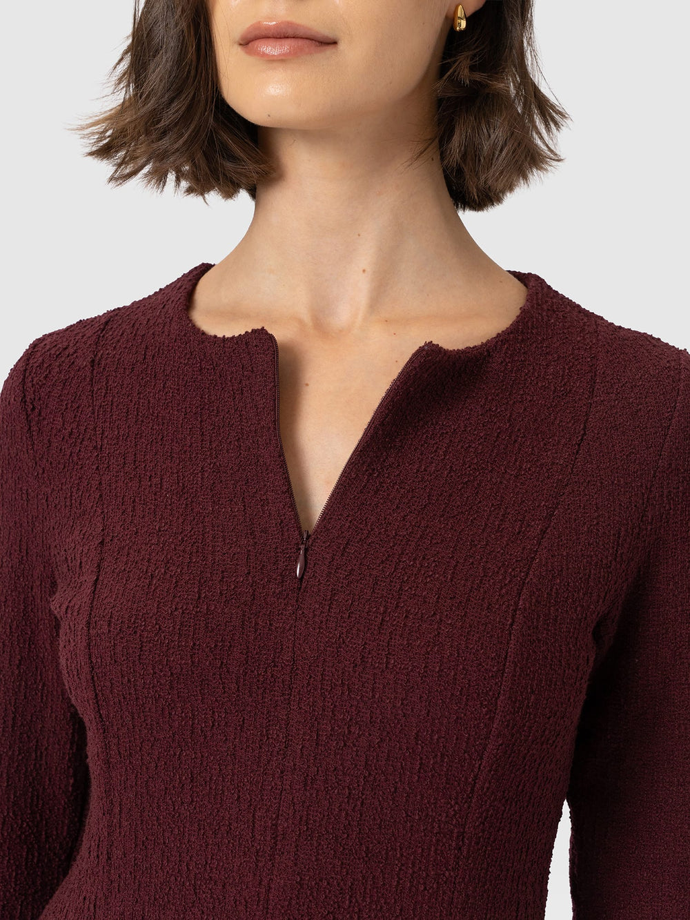Orla Midi Dress A long-sleeved midi with an adjustable neckline