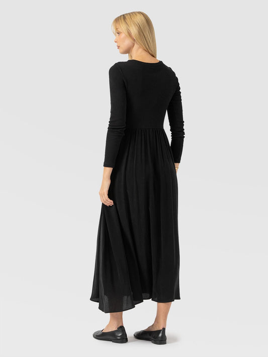 Renee Contrast Long Sleeve Dress