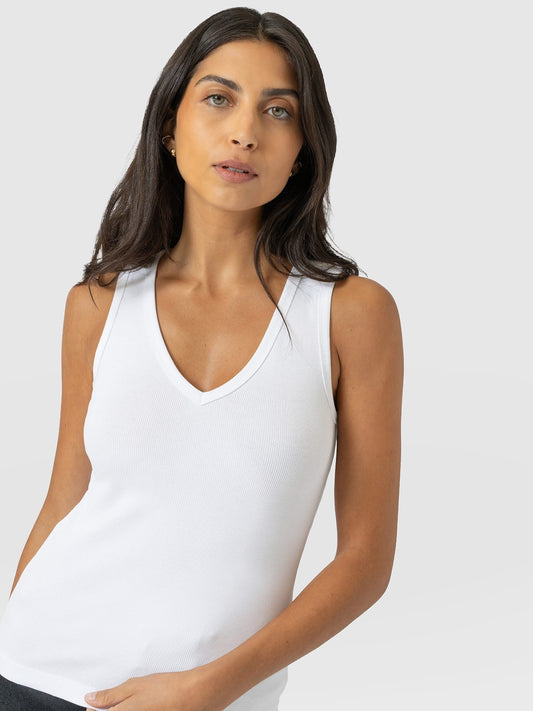 Ribbed V Neck Vest