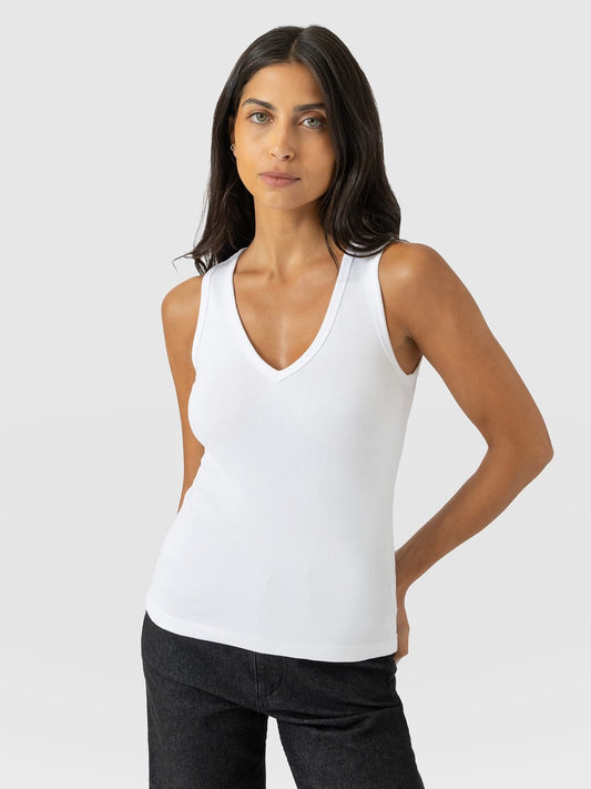 Ribbed V Neck Vest